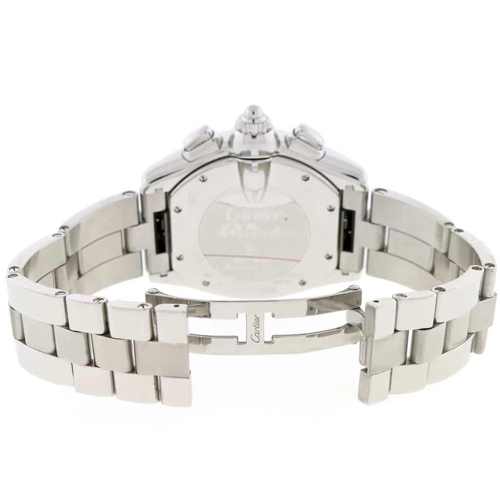 Cartier Roadster Chronograph XL 43mm Black Roman Dial Steel Watch W62020X6 - Image 6