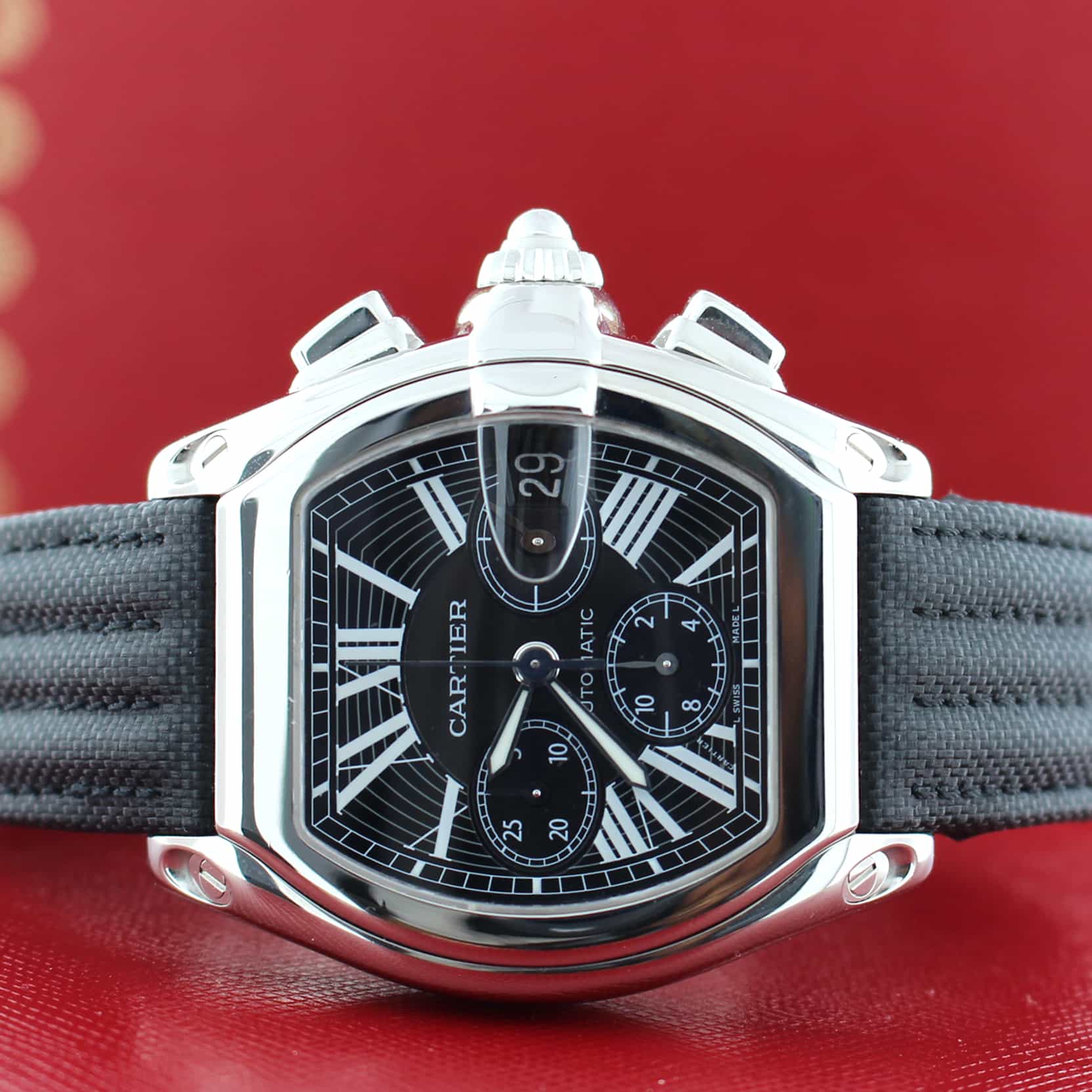 Cartier Roadster Chronograph XL Automatic Stainless Steel Mens Watch W62019X6 - Image 2