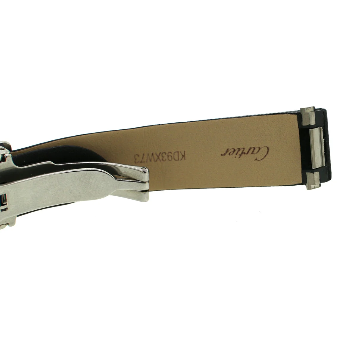 Cartier Roadster Ladies Black Satin Strap with deployment Buckle - Image 3