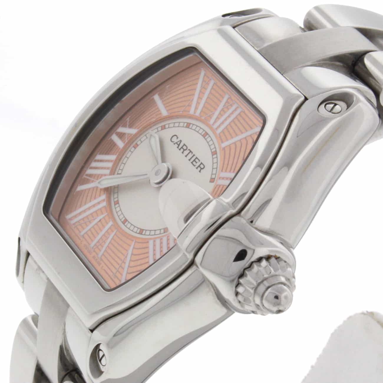 Cartier Roadster Ladies Orange Sunray Dial 30MM Stainless Steel Watch W62017V3 - Image 5