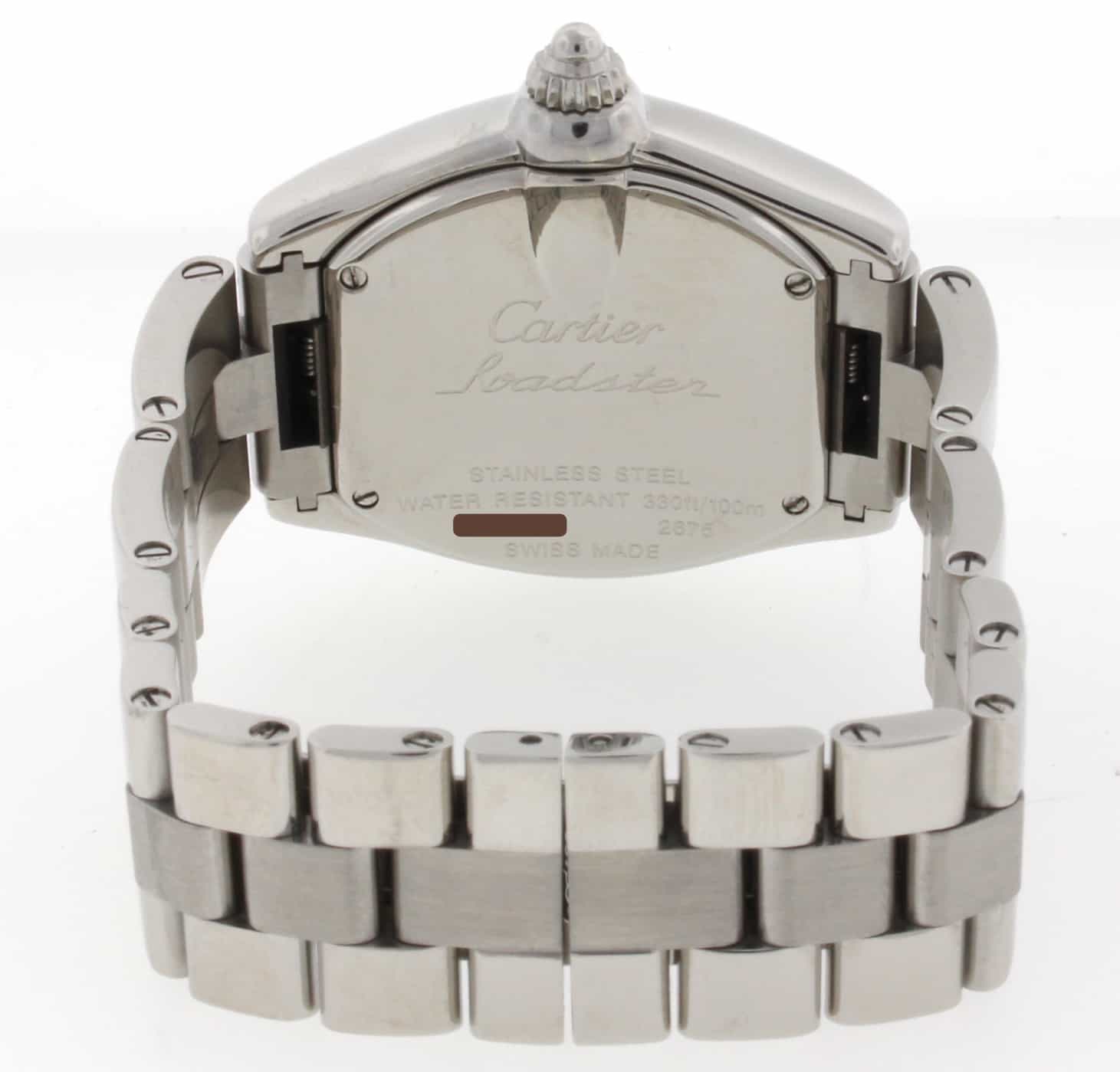 Cartier Roadster Ladies Pink Sunray Dial 30MM Stainless Steel Watch W62017V3 - Image 5