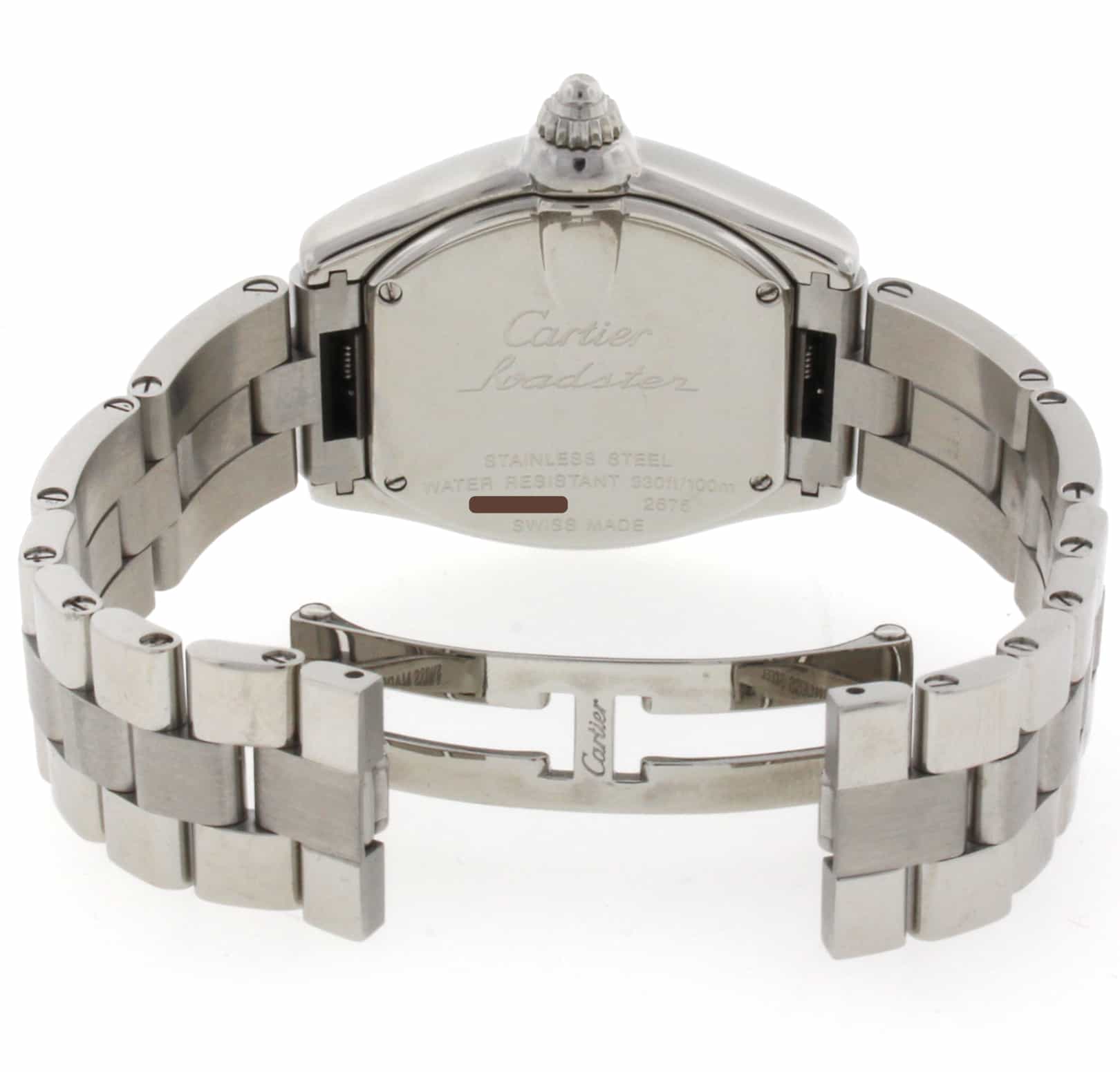 Cartier Roadster Ladies Pink Sunray Dial 30MM Stainless Steel Watch W62017V3 - Image 6