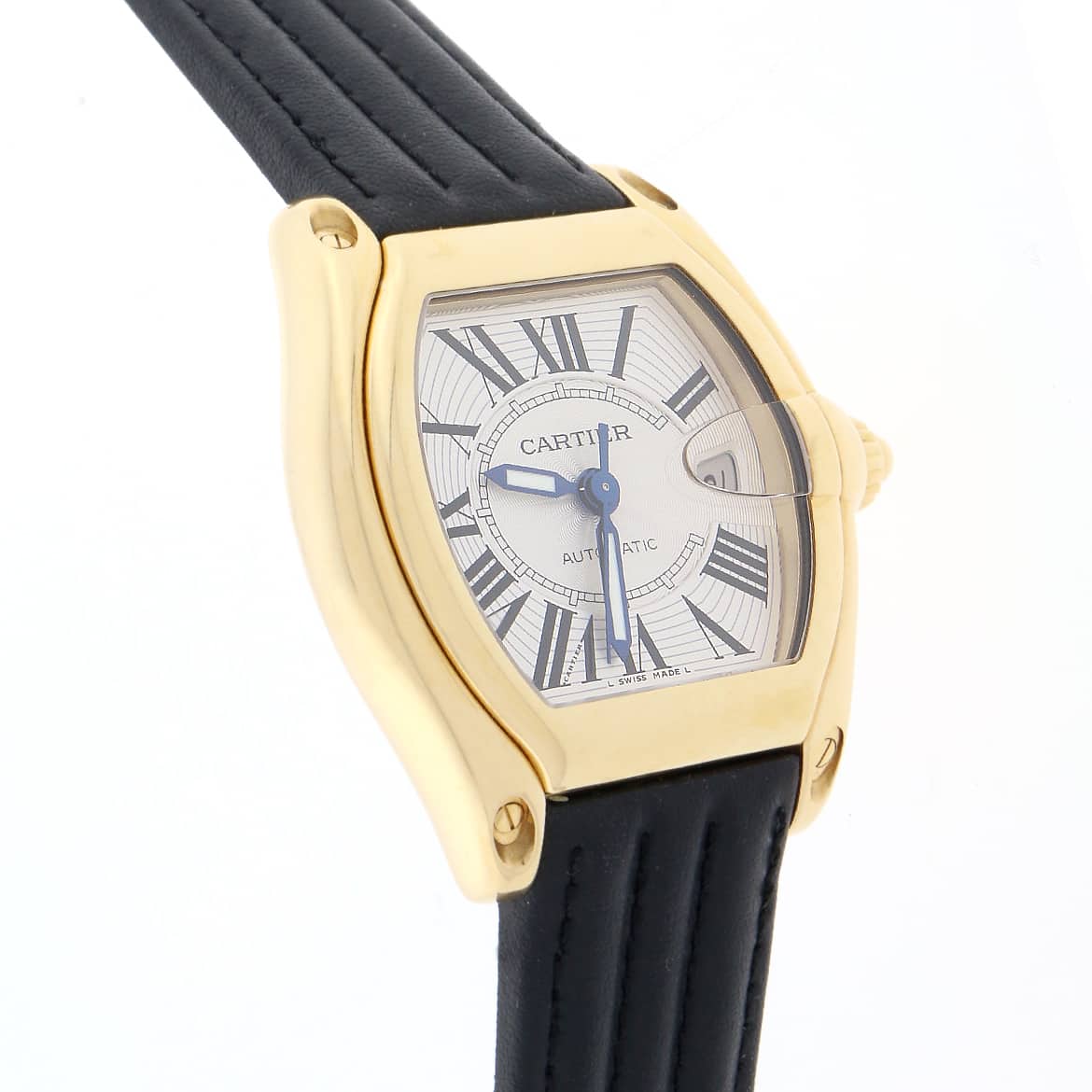 Cartier Roadster Large 18K Yellow Gold Silver Roman Dial Automatic Mens Watch W62005V1 - Image 5