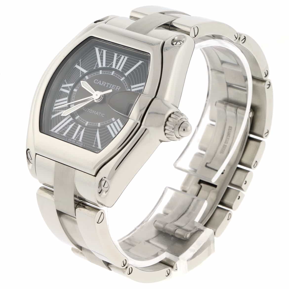 Cartier Roadster Black Roman Dial 35mm Automatic Steel Watch W62041V3 Box Papers - Image 7