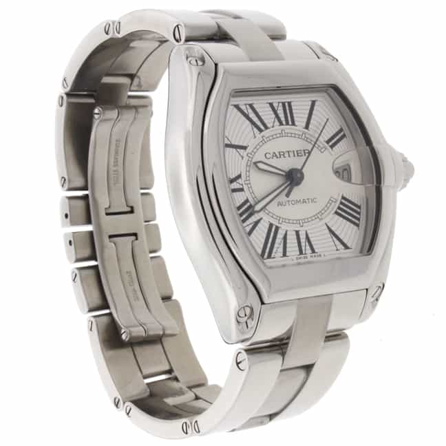 Cartier Roadster Large Silver Dial Automatic Steel Watch W62025V3 Box Papers - Image 6