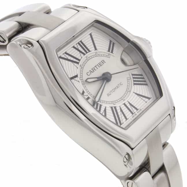 Cartier Roadster Large Silver Dial Automatic Steel Watch W62025V3 Box Papers - Image 8