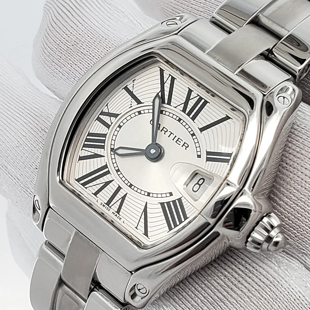 Cartier Roadster Silver 30mm Roman Dial Steel Ladies Watch W62016V3 2675 - Image 2