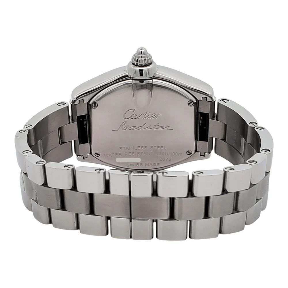 Cartier Roadster Silver 30mm Roman Dial Steel Ladies Watch W62016V3 2675 - Image 5