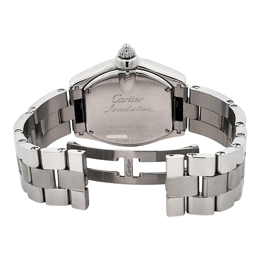 Cartier Roadster Silver 30mm Roman Dial Steel Ladies Watch W62016V3 2675 - Image 6