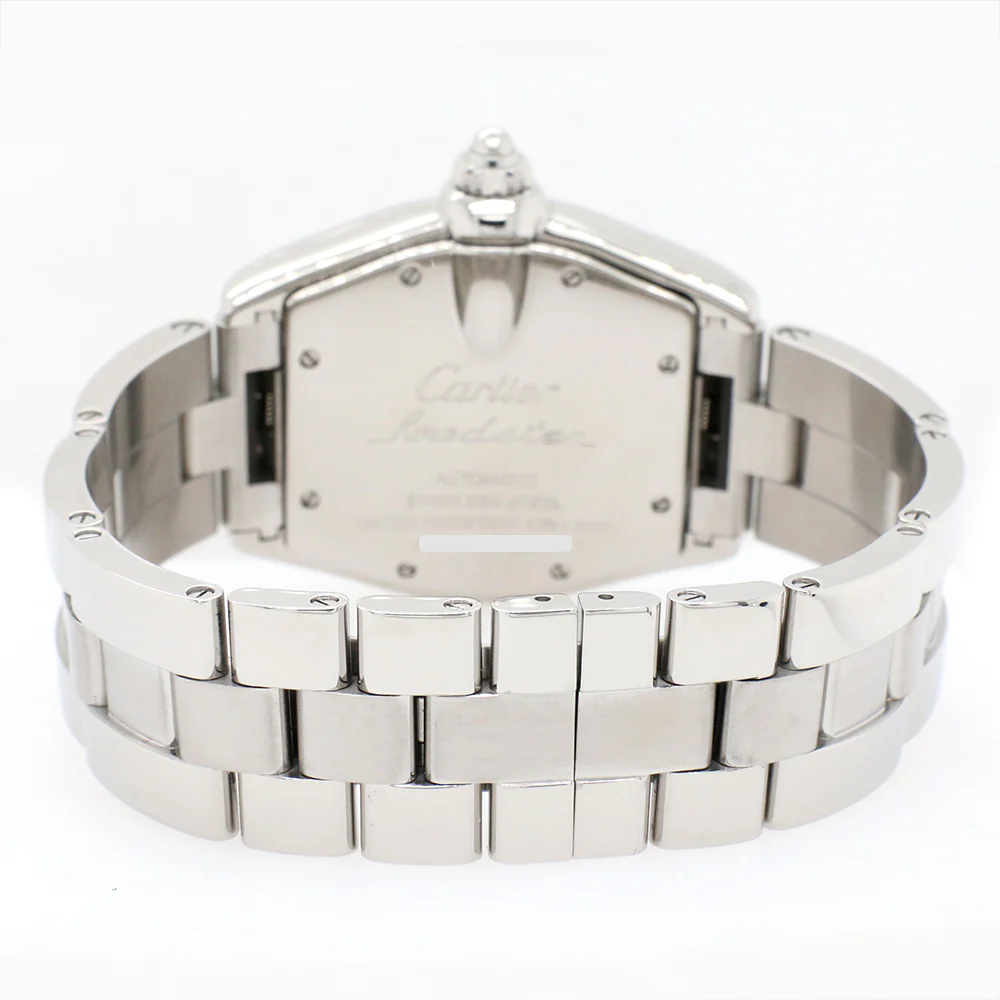 Cartier Roadster Silver Guilloché Large Stainless Steel Watch W62025V3 - Image 5