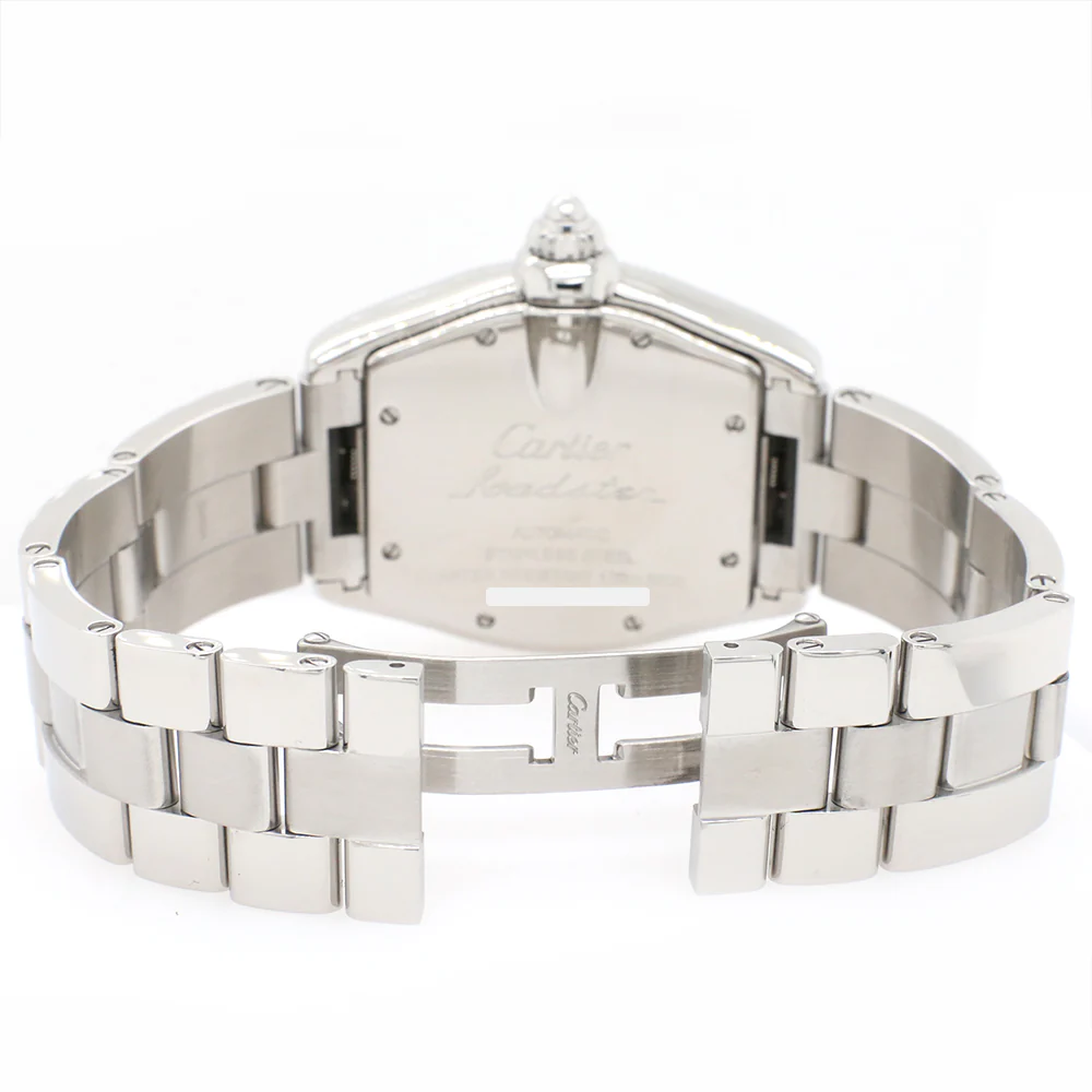Cartier Roadster Silver Guilloché Large Stainless Steel Watch W62025V3 - Image 6