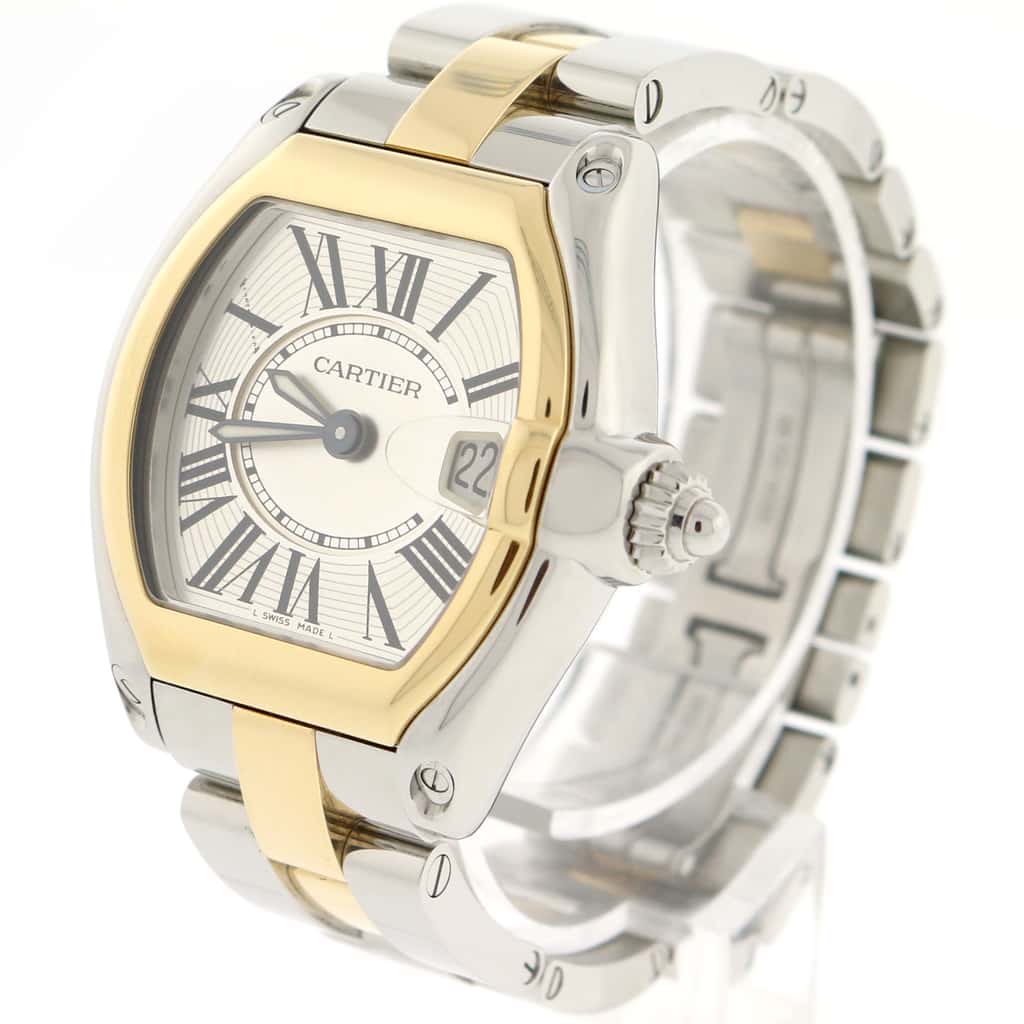 Cartier Roadster Large Silver Roman Dial Automatic Watch W62026Y4 Box Papers - Image 4