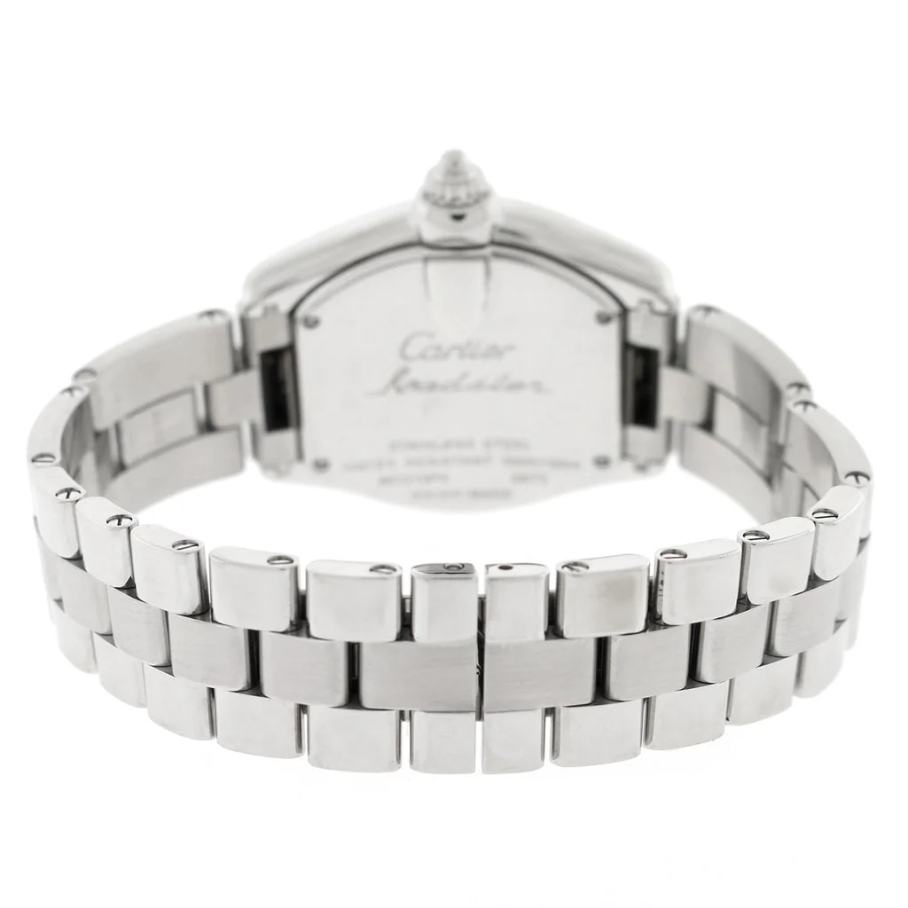Cartier Roadster Small Pink Sunray Roman Dial 30MM Stainless Steel Ladies Watch W62017V3 - Image 5