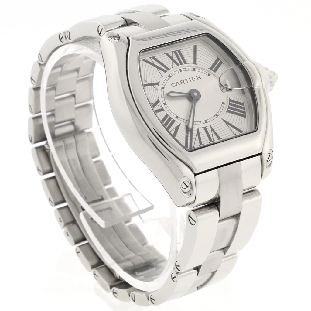 Cartier Roadster Small Silver Sunray Roman Dial 30MM Stainless Steel Watch W62016V3 - Image 4