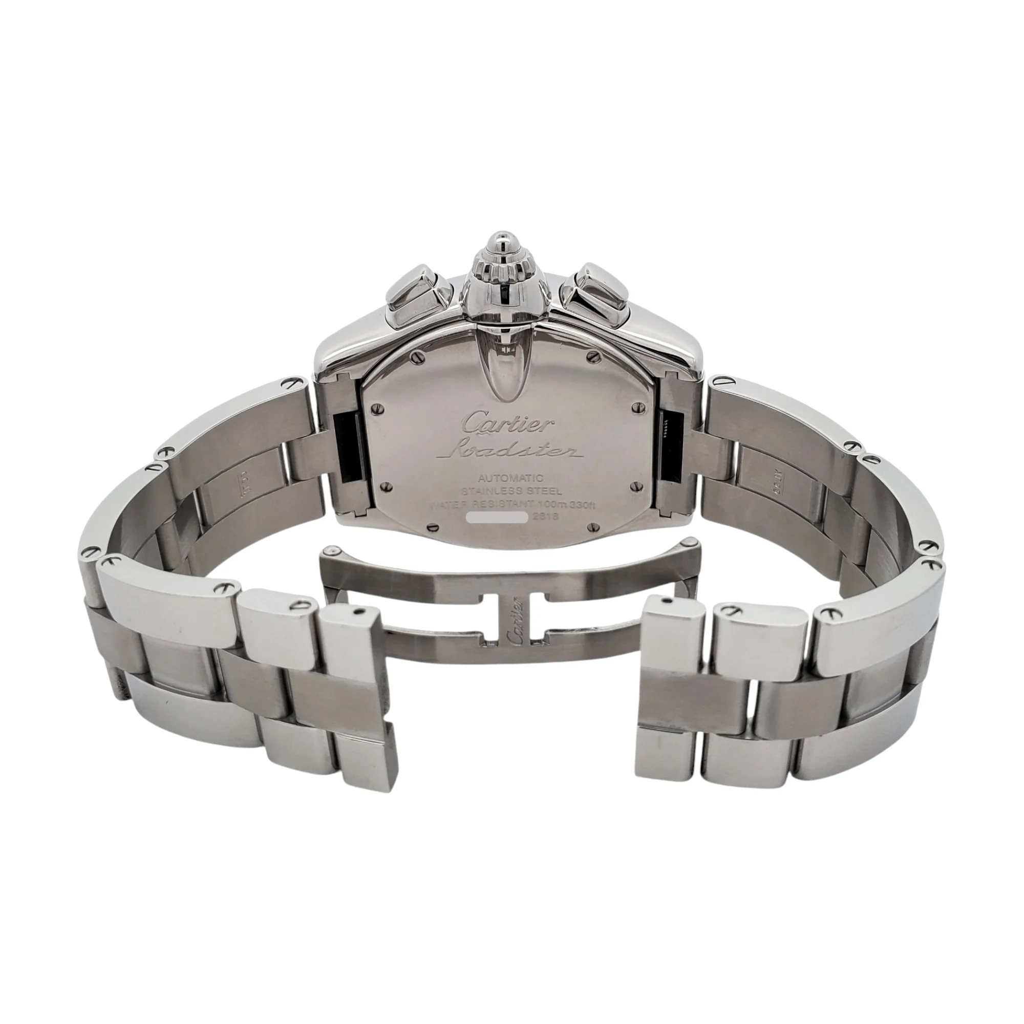 Cartier Roadster XL Chronograph 43mm Black Roman Steel Watch W62019X6 2618 Booklet - Image 6