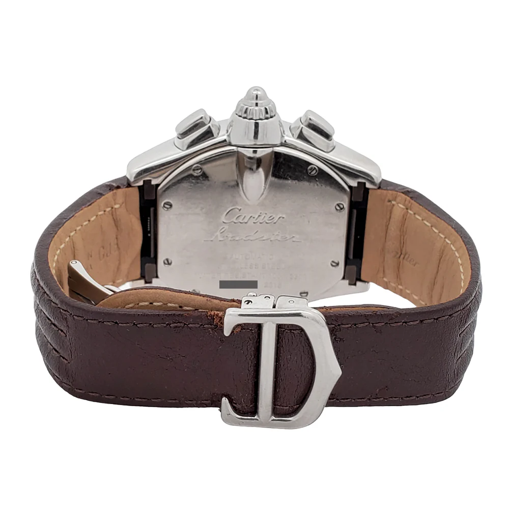 Cartier Roadster XL Chronograph 43mm Silver Dial Stainless Steel Watch 2618 - Image 4