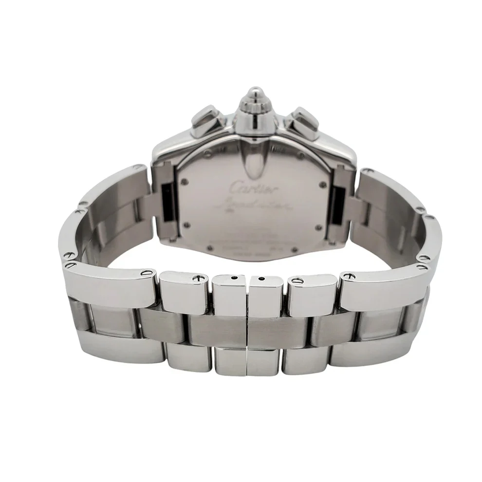 Cartier Roadster XL Chronograph Silver Roman Steel 43mm Watch W62019X6 2618 - Image 5