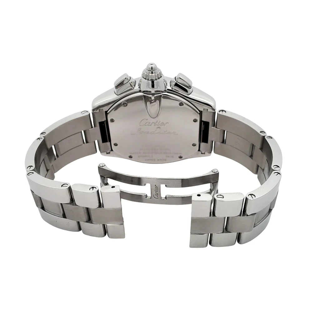 Cartier Roadster XL Chronograph Silver Roman Steel 43mm Watch W62019X6 2618 - Image 6