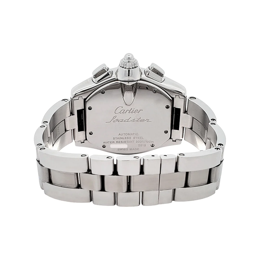Cartier Roadster XL Chronograph 43mm Silver Roman Steel Watch W62019X6 2618 Papers - Image 6