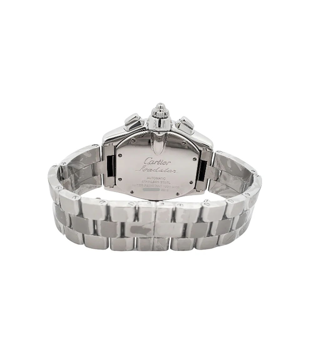 Cartier Roadster XL Chronograph 43mm Silver Roman Steel Watch W62019X6 2618 - Image 5