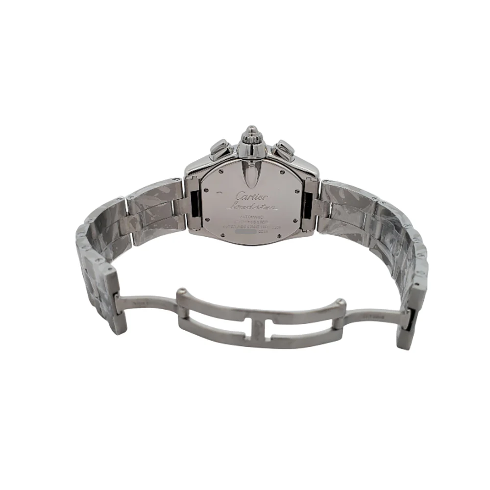 Cartier Roadster XL Chronograph 43mm Silver Roman Steel Watch W62019X6 2618 - Image 6
