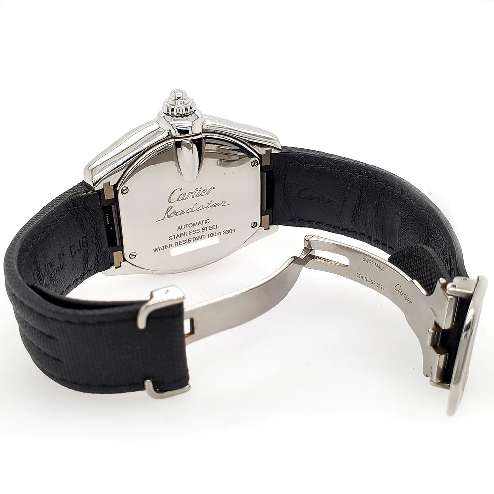 Cartier Roadster XL GMT 43mm Silver Roman Dial Steel Watch 2722 W62032X6 - Image 5