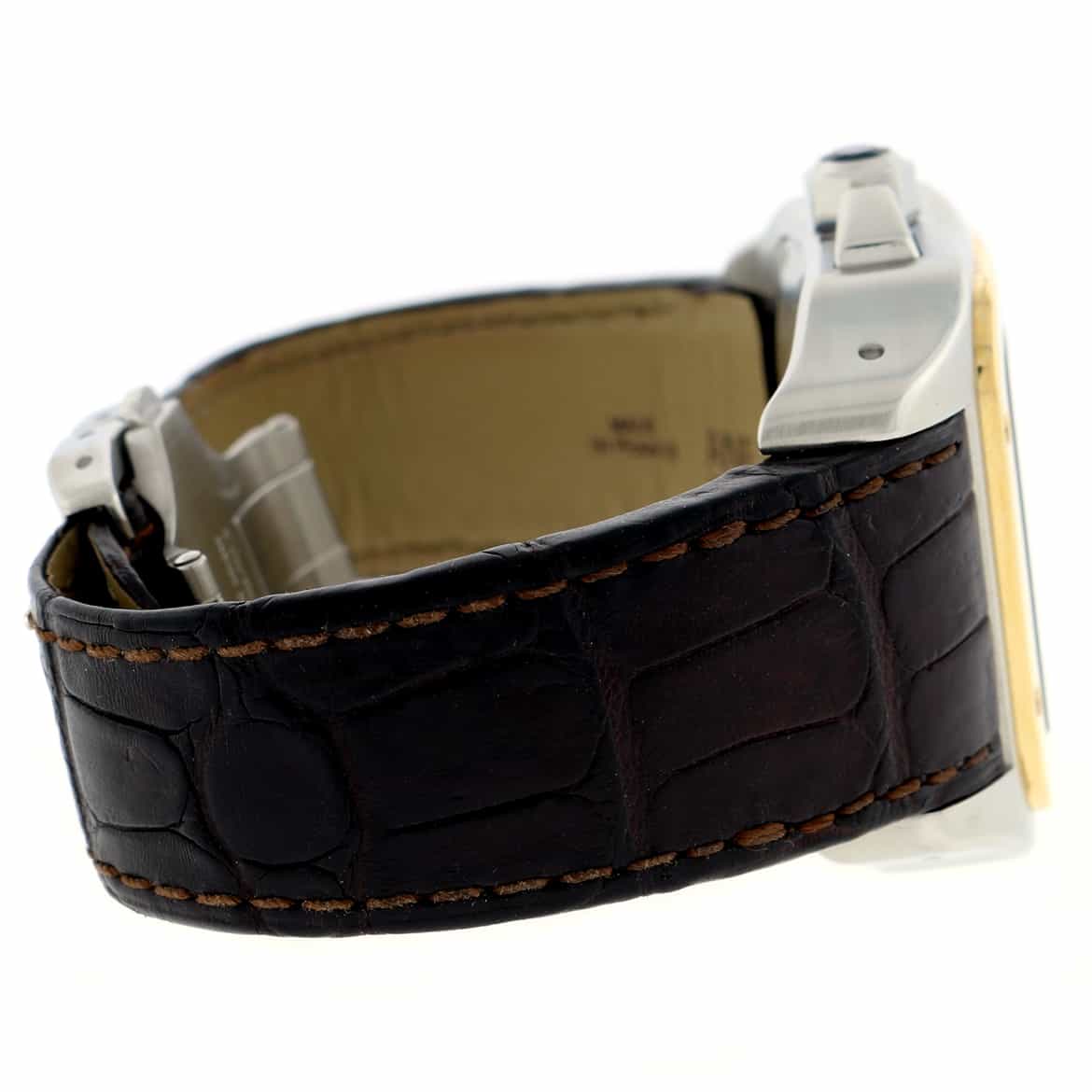 Cartier Santos 100 Chronograph 2-Tone 18K Yellow Gold/Stainless Steel Automatic Watch W210091X7 - Image 7
