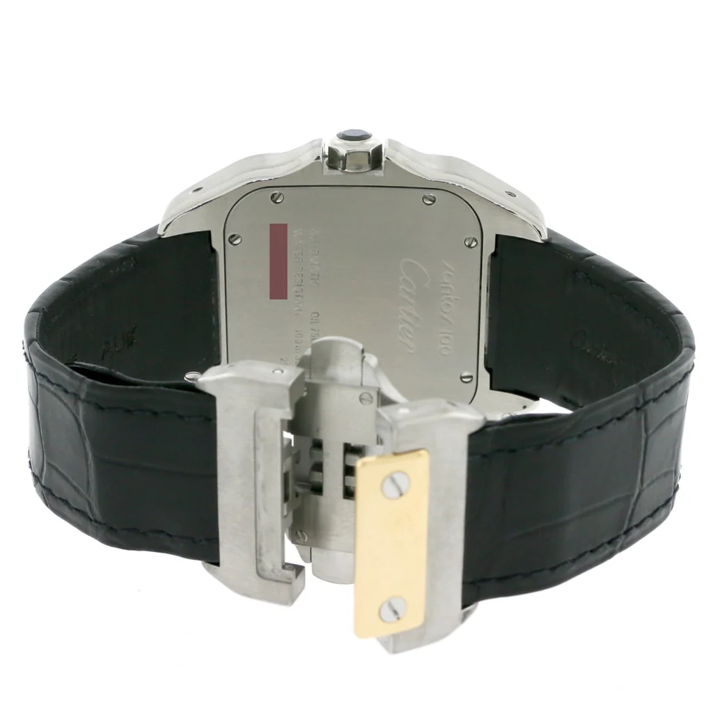 Cartier Santos 100 Large 2-Tone 18K Yellow Gold/Stainless Steel Factory Roman Dial Automatic Mens Watch W20072X7 - Image 8