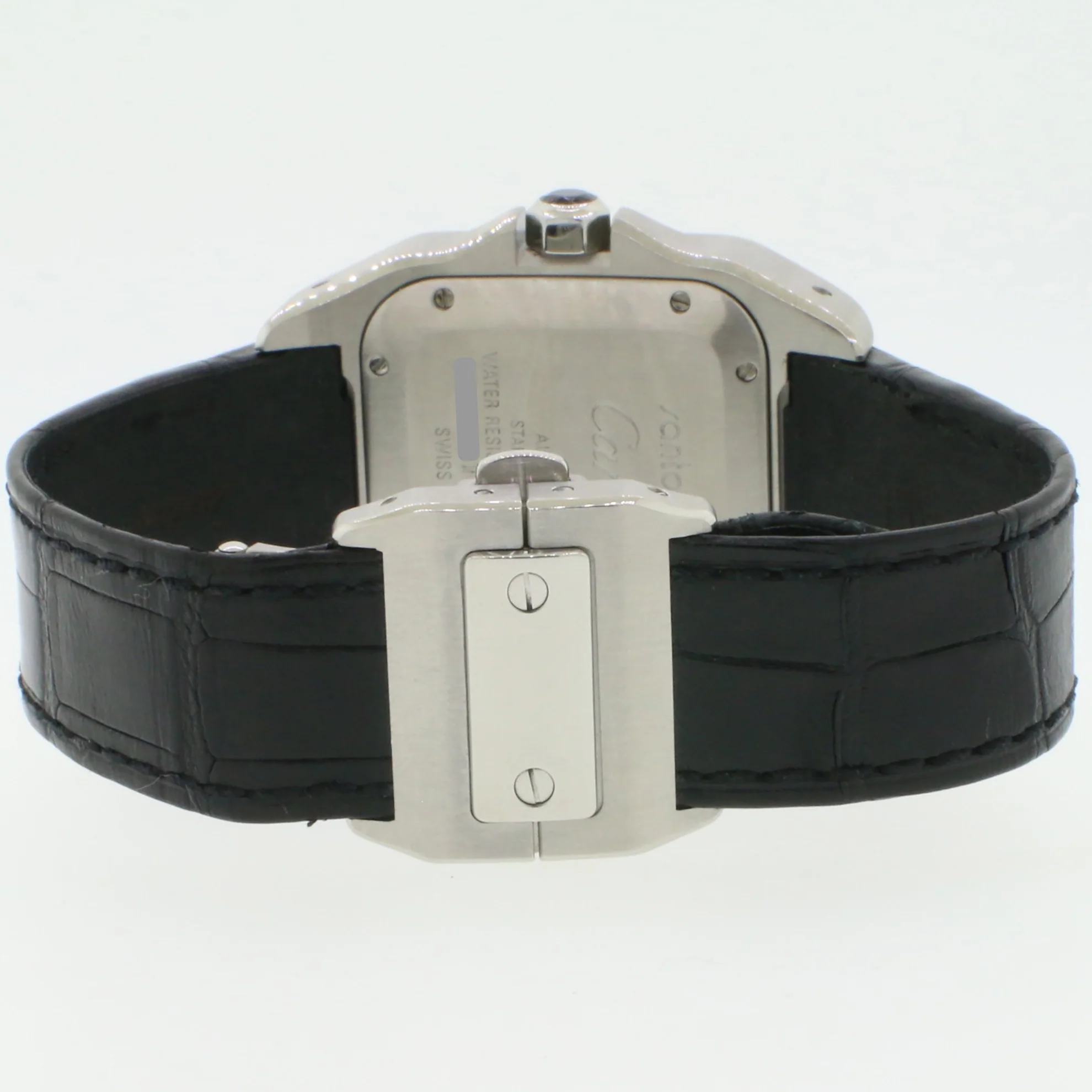 Cartier Santos 100 Midsize Silver Roman Dial Automatic Mens Watch 2878 - Image 5