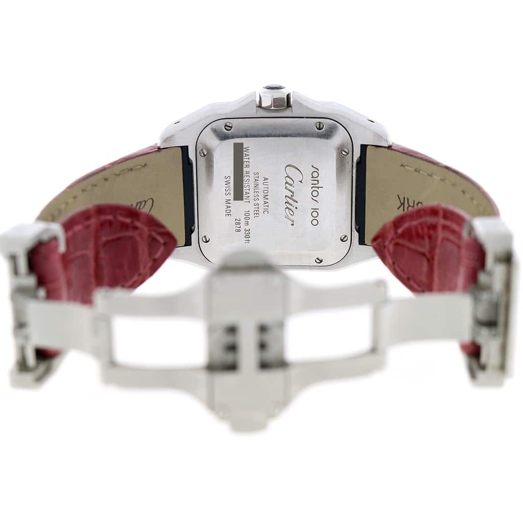 Cartier Santos 100 Midsize Silver Roman Dial Automatic Stainless Steel Watch W20106X8 - Image 7