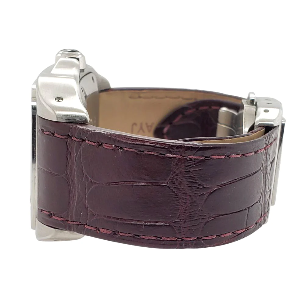 Cartier Santos 100 Midsize Silver Roman Dial Watch 2878 - Image 3