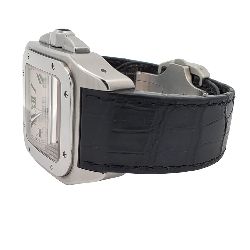 Cartier Santos 100 XL Chronograph White Roman Dial Stainless Steel Watch W20090X8 2740 - Image 4