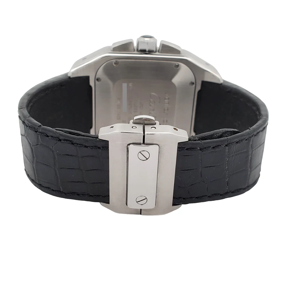 Cartier Santos 100 XL Chronograph White Roman Dial Stainless Steel Watch W20090X8 2740 - Image 5