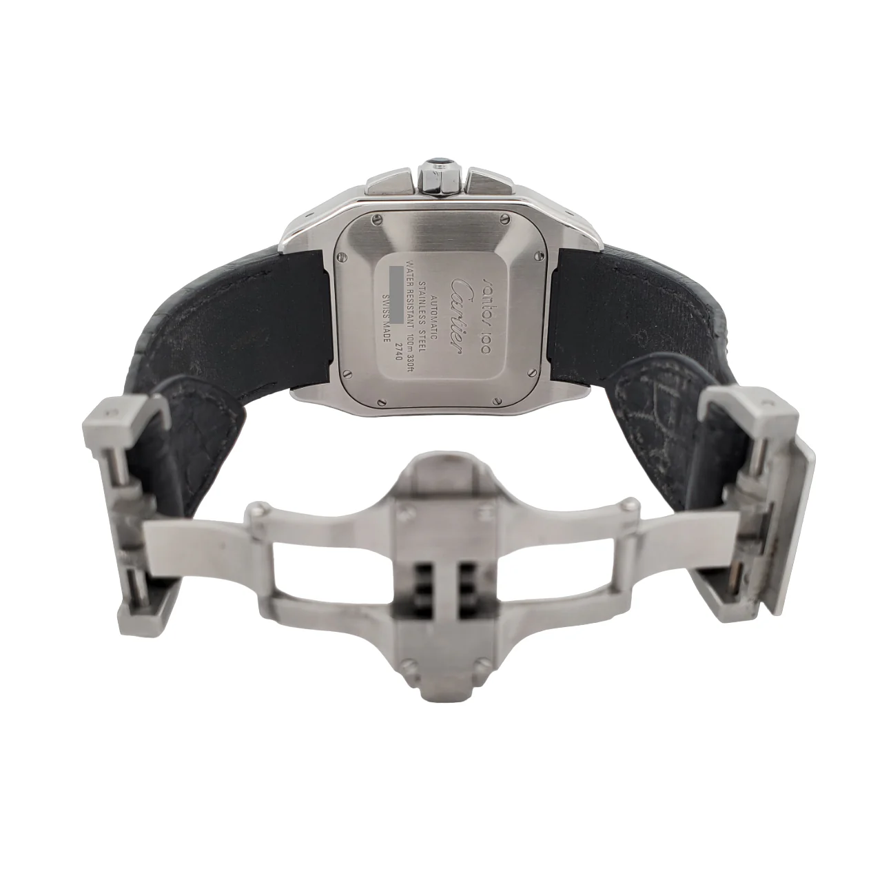 Cartier Santos 100 XL Chronograph White Roman Dial Stainless Steel Watch W20090X8 2740 - Image 6