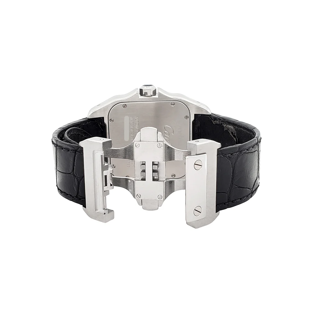 Cartier Santos 100 XL White Roman Steel 38mm Watch W20073X8 2656 - Image 6