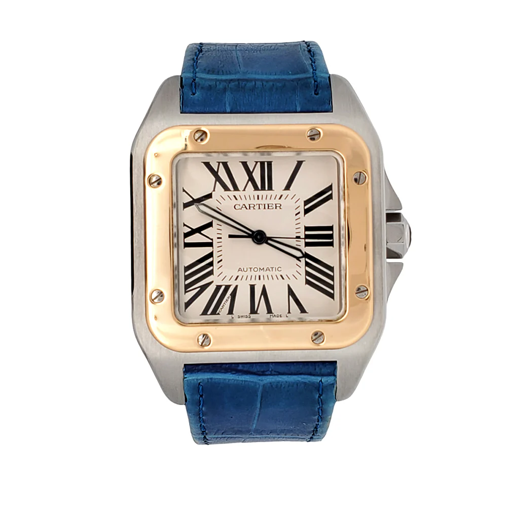 Cartier Santos 100XL 38mm 2-tone Yellow Gold/Steel Silver White Dial Watch 2656 W20072X7 - Image 2
