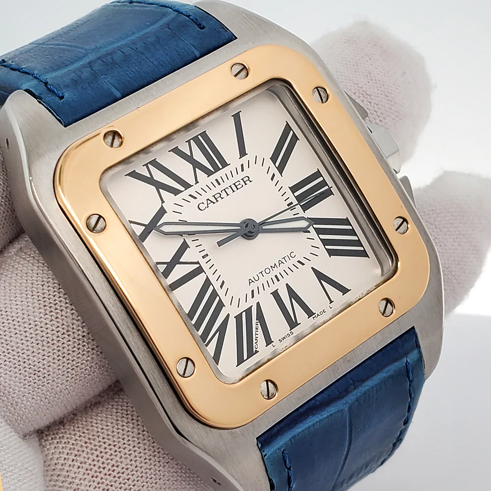 Cartier Santos 100XL 38mm 2-tone Yellow Gold/Steel Silver White Dial Watch 2656 W20072X7 - Image 3