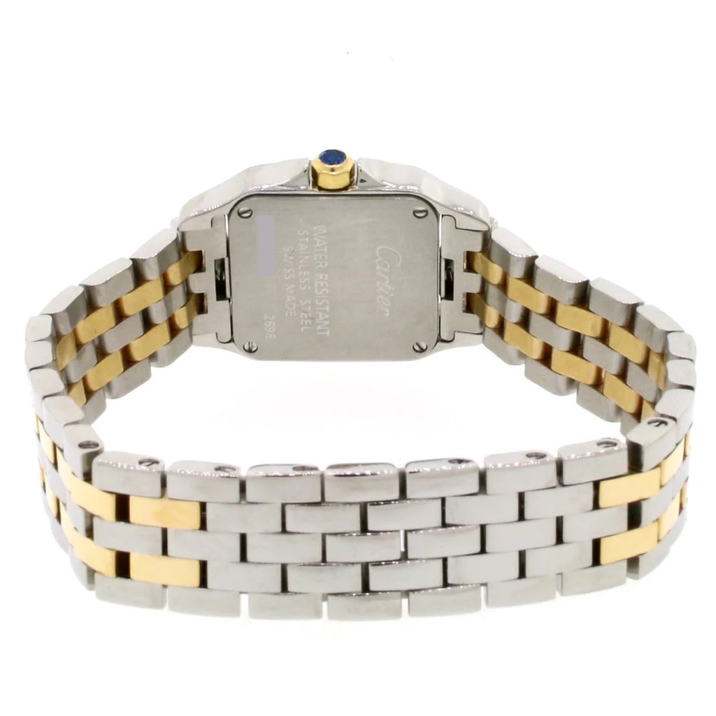 Cartier Santos Demoiselle Small 21MM Silver Roman Dial 2-Tone 18K Yellow Gold/Stainless Steel Ladies Watch W25066Z6 - Image 5