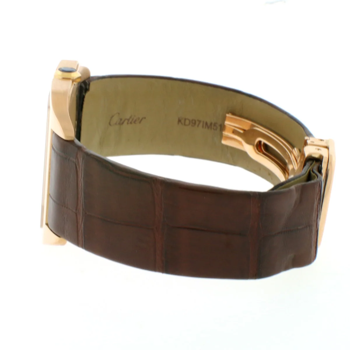 Cartier Santos Dumont 18K Rose Gold Original Silver Roman Dial Watch 35mm W2006951 w/Box&Papers - Image 5