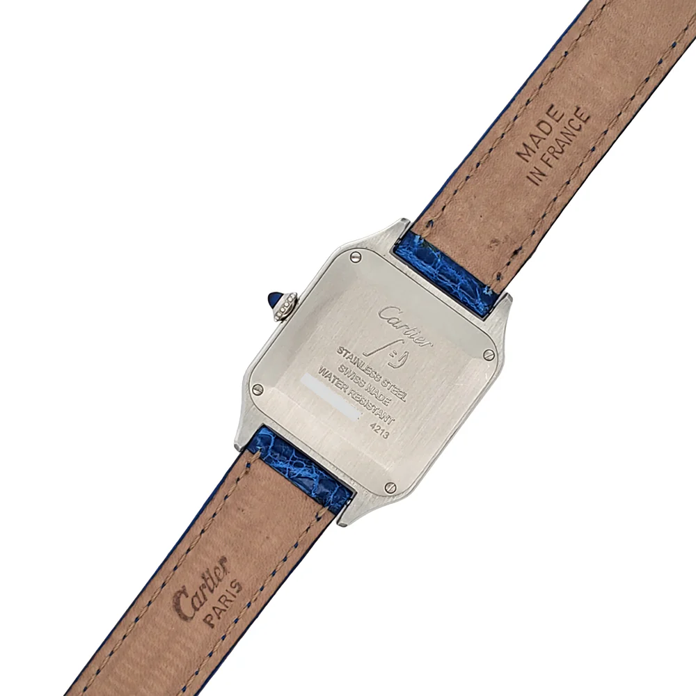 Cartier Santos Dumont 28mm Silver Dial Stainless Steel Quartz Watch WSSA0023 - Image 3