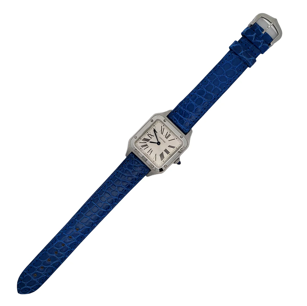 Cartier Santos Dumont 28mm Silver Dial Stainless Steel Quartz Watch WSSA0023 - Image 6