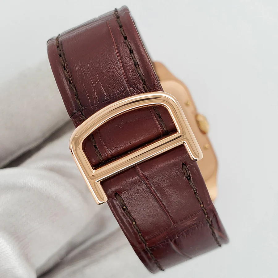 Cartier Santos Dumont Rose Gold Silver Dial Watch Box Papers 2788 W2009251 - Image 4