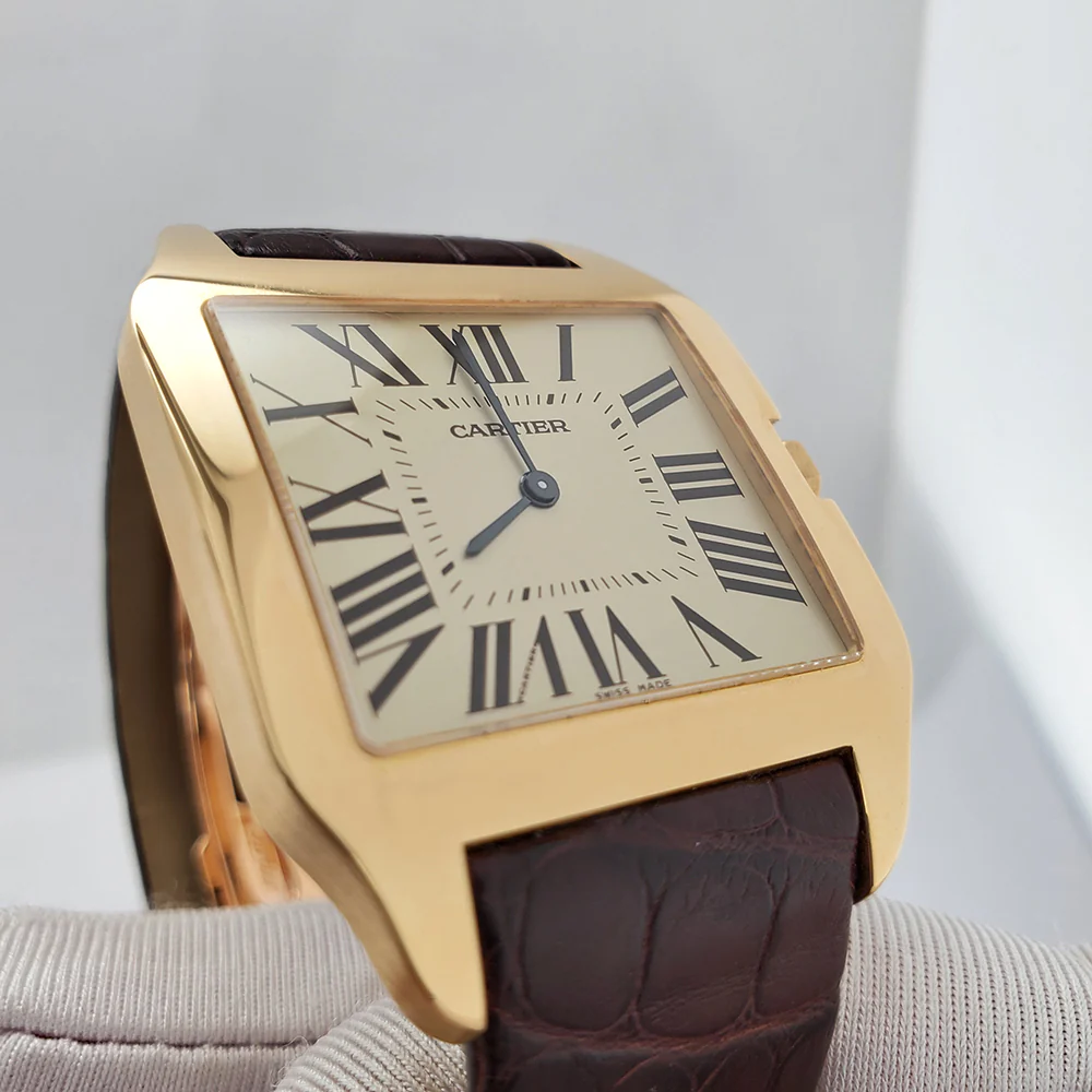 Cartier Santos Dumont Yellow Gold Roman Dial Watch W2009251 2649 - Image 2