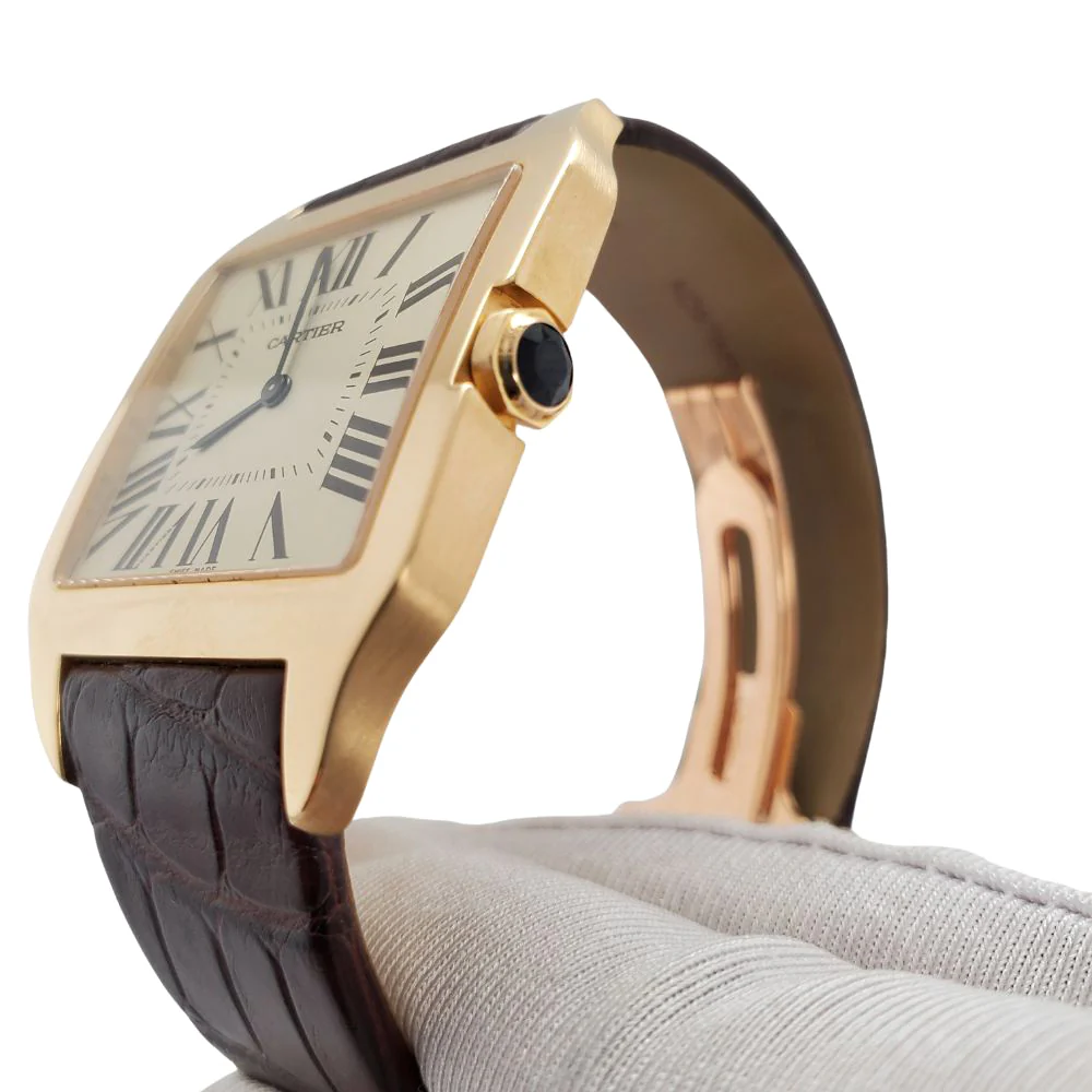 Cartier Santos Dumont Yellow Gold Roman Dial Watch W2009251 2649 - Image 3