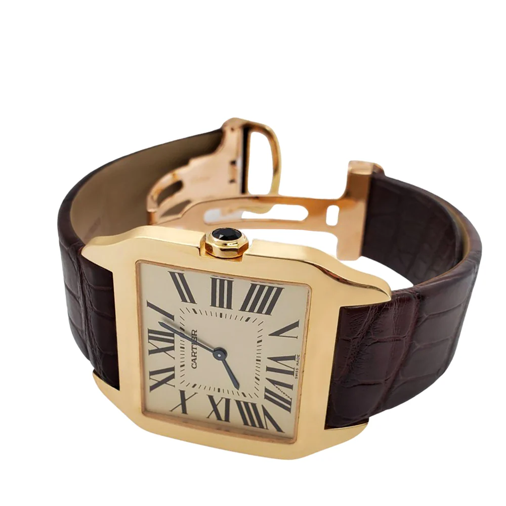 Cartier Santos Dumont Yellow Gold Roman Dial Watch W2009251 2649 - Image 4