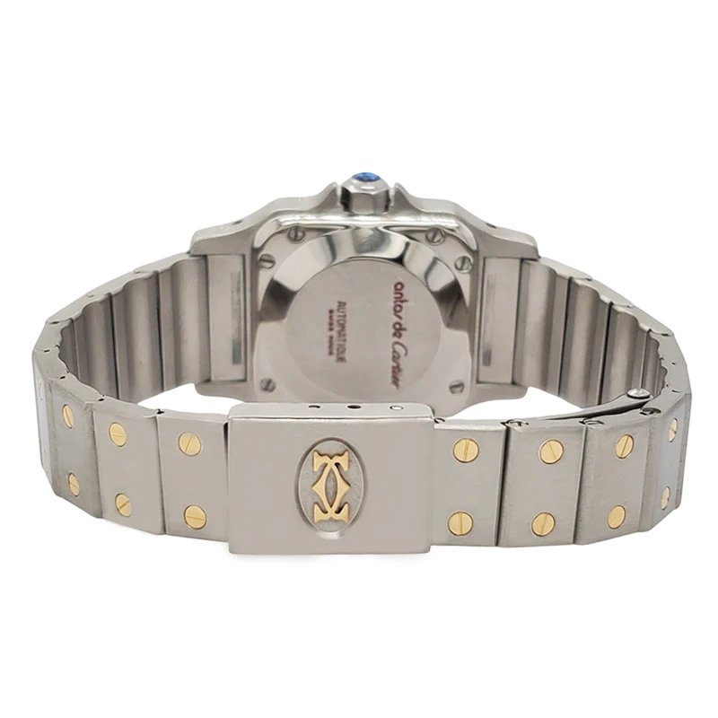 Cartier Santos Galbee 24mm Gray Dial Steel Yellow Gold Ladies Watch - Image 3