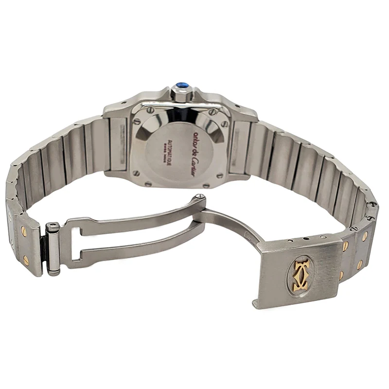 Cartier Santos Galbee 24mm Gray Dial Steel Yellow Gold Ladies Watch - Image 4