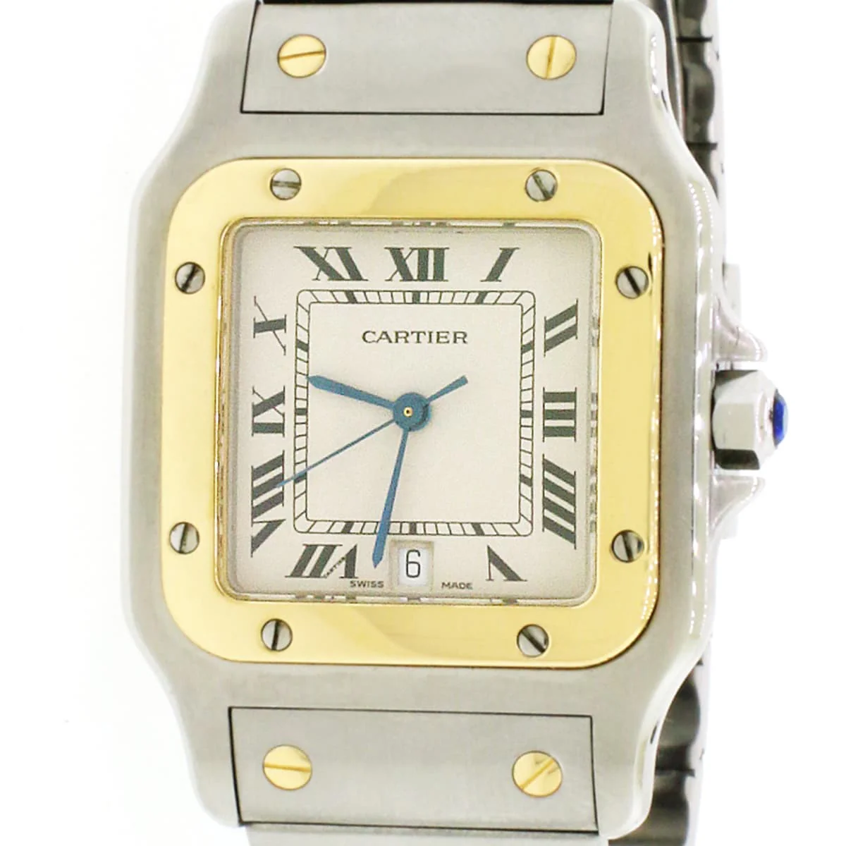 Cartier Santos Galbée 29mm 187901 2-tone 18K Yellow Gold/Stainless Quartz watch - Image 3
