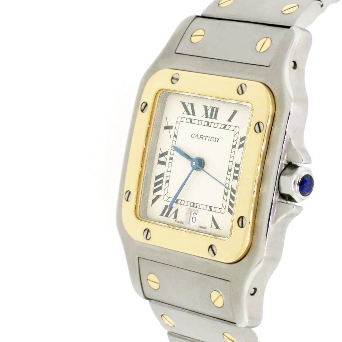 Cartier Santos Galbée 29mm 187901 2-tone 18K Yellow Gold/Stainless Quartz watch - Image 4