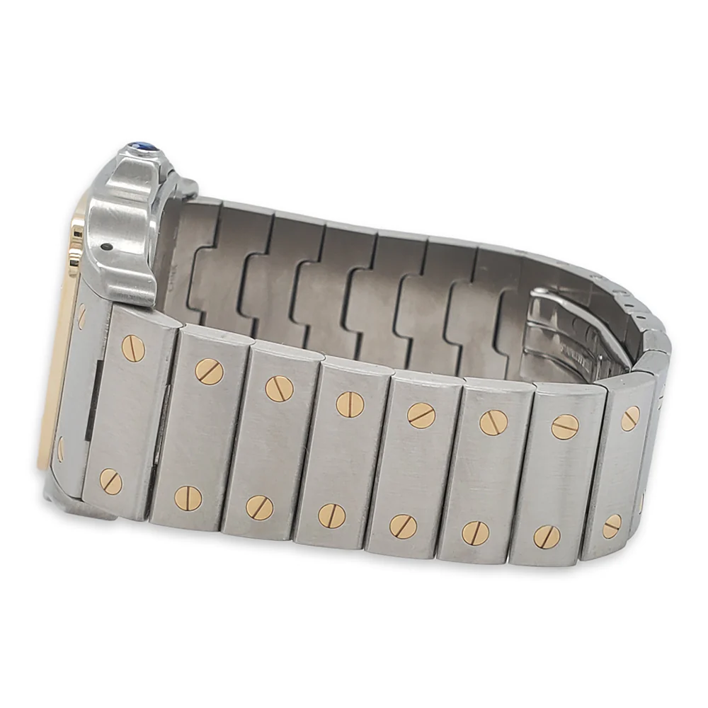 Cartier Santos Galbee 32mm White Dial Steel Yellow Gold Watch 2823 - Image 4